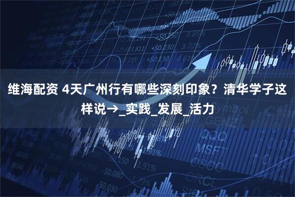 维海配资 4天广州行有哪些深刻印象？清华学子这样说→_实践_发展_活力